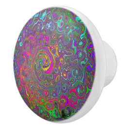 ホットピトリップ（幻覚体験）のようなンク抽象芸術レトロ液スワール セラミックノブ