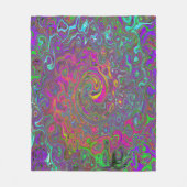 ホットピトリップ（幻覚体験）のようなンク抽象芸術レトロ液スワール フリースブランケット (正面)