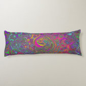 ホットピトリップ（幻覚体験）のようなンク抽象芸術レトロ液スワール ボディピロー (裏面)