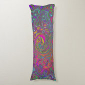 ホットピトリップ（幻覚体験）のようなンク抽象芸術レトロ液スワール ボディピロー (正面縦)