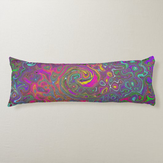 ホットピトリップ（幻覚体験）のようなンク抽象芸術レトロ液スワール ボディピロー (正面)