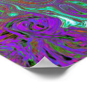 ホットピトリップ(幻覚体験)のようなンク抽象芸術レトロ液スワール ポスター (角)