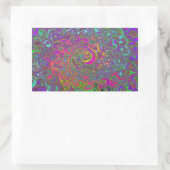 ホットピトリップ(幻覚体験)のようなンク抽象芸術レトロ液スワール 長方形シール (バッグ)