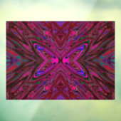 ホットピトリップ(幻覚体験)のようなンク、赤と青の抽象芸術蝶 ウィンドウサイン (シート3)