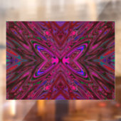 ホットピトリップ(幻覚体験)のようなンク、赤と青の抽象芸術蝶 ウィンドウサイン (シート2)