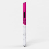 ホットピパーソナライズされたンクグリッター – ホワイトマーブルフォン Case-Mate iPhoneケース (裏面/右)