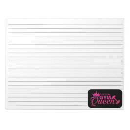 ホットピパーソナライズされたンクフェイクグリッタージムの女王が並んだ ノートパッド