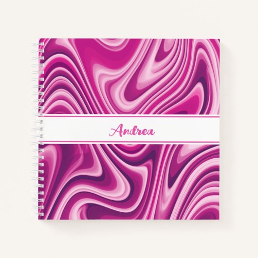 ホットピパーソナライズされたンク液体大理石 ノートブック (正面)