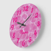 ホットピパーソナライズされたンク番号の写真 ラージ壁時計 (傾斜)