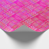 ホットピパーソナライズされたンク「LOVE」タイポグラフィ ラッピングペーパー (角)