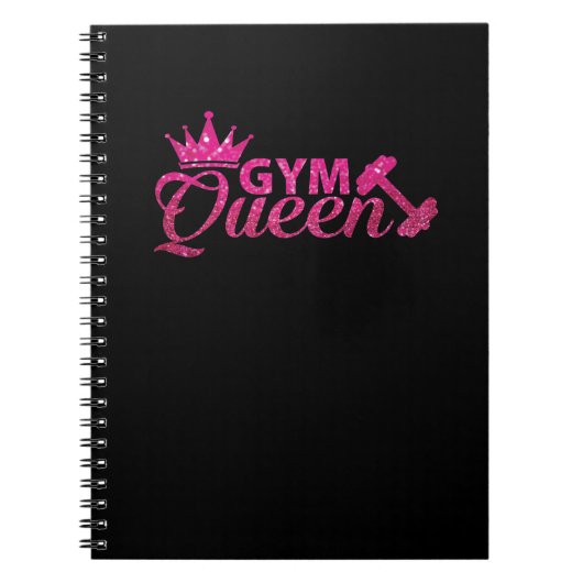 ホットピファンキーンクフェイクグリッタージム女王文字 ノートブック (正面)