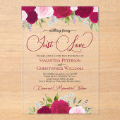 ホットピファンシーンクバラを愛する結婚なし アクリル招待状 (正面)