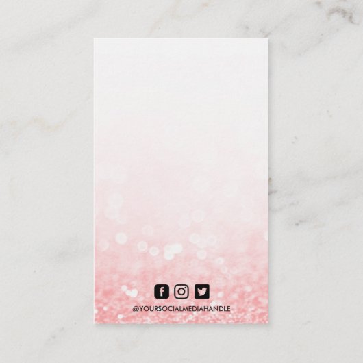 ホットピフェイクンクグリッターイヤリングディスプレイ 名刺 (裏面)