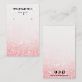 ホットピフェイクンクグリッターイヤリングディスプレイ 名刺 (正面/裏面)