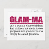 ホットピフェイクンクグリッターグラム – マ ポストカード (正面/裏面)