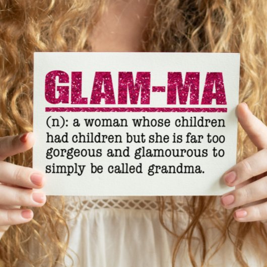 ホットピフェイクンクグリッターグラム – マ ポストカード