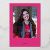 ホットピミニマルックホワイト金ゴールドキャップのグラード発表 箔招待状 (裏面)