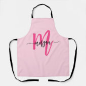 ホットピミニマルンク型モダンモノグラム エプロン (正面)