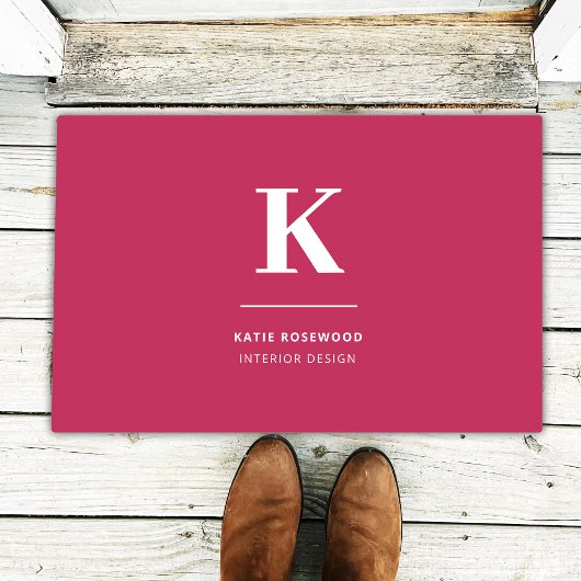 ホットピミニマルンク型モダンモノグラム ドアマット