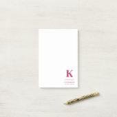 ホットピミニマルンク型モダンモノグラム ポストイット (デスク上)