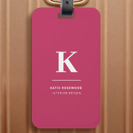 ホットピミニマルンク型モダンモノグラム ラゲッジタグ