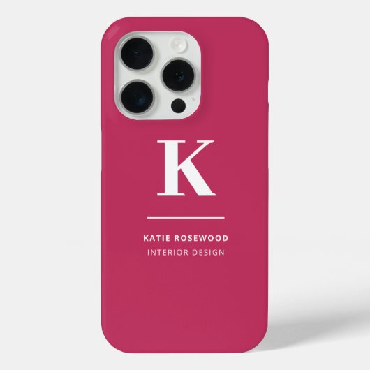 ホットピミニマルンク型モダンモノグラム Case-Mate iPhoneケース (裏面)