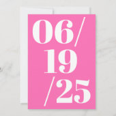 ホットピモダンッはっきりしたク卒業式パーティー 招待状 (裏面)