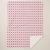 ホットピモダンックジオメトリ三角形パターン シェルパブランケット (正面)