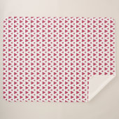 ホットピモダンックジオメトリ三角形パターン シェルパブランケット (正面(横))