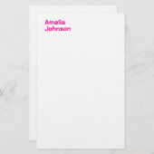 ホットピモダンックネームミニマルプロフェッショナル 便箋 (正面/裏面)