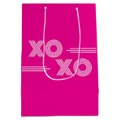 ホットピモダンンクとホワイトXOXOバレンタイン ミディアムペーパーバッグ (裏面)