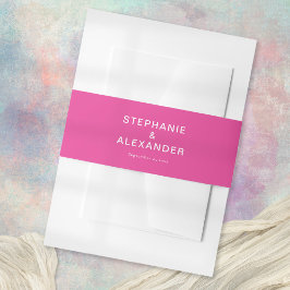 ホットピモダンンクの名前の日結婚付 招待状ベリーバンド