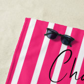 ホットピモダンンクパーソナライズされた ビーチタオル (インサイチュ)