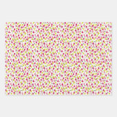 ホットピモダンンクブラックライムグリーンクリスマスホリデー ラッピングペーパーシート (正面3)