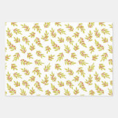 ホットピモダンンクライムグリーンクリスマスホリデー ラッピングペーパーシート (正面3)