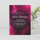 ホットピモダンンク宇宙銀河系ベビーシャワー 招待状 (スタンド正面)