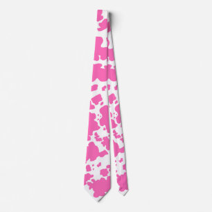 ホットピモダンンク牛の肌のテクスチャーアニマルプリント ネクタイ