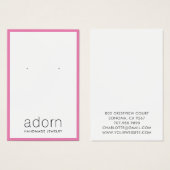 ホットピモダンンク縁どイヤリングディスプレイカード (正面&裏面)