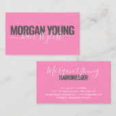 ホットピモダンンク美容師スクリプトシグネチャ 名刺 (正面/裏面)