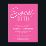 ホットピモダンンクSweet sixteen16歳 ポストカード<br><div class="desc">モダンは、コンテンポラリータイポグラフィベースの誕生会の招待はがき及び白い文字フォントと明るいピンクの文房具モダンの範囲。おカスタマイズ客様のイベント詳細一致する項目が使用可能。お連絡して救済ご希望のカスタマイズと特別リクエスト。©ゾーシャップマンデザイン</div>