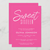 ホットピモダンンクSweet sixteen16歳 招待状 (正面/裏面)