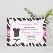 ホットピンクいけなまたはナイスランジェリーブライダルシャワー 招待状 (スタンド正面)