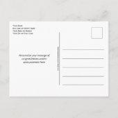 ホットピンクおめでとうSTEM Gradの女性 案内ポストカード (裏面)