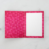 ホットピンクかわいいフクロウガーリーハッピーバースデー カード (内部)