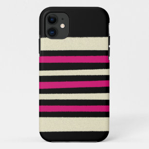 ホットピンクかわいいモダントレンディー柄 iPhone 11 ケース