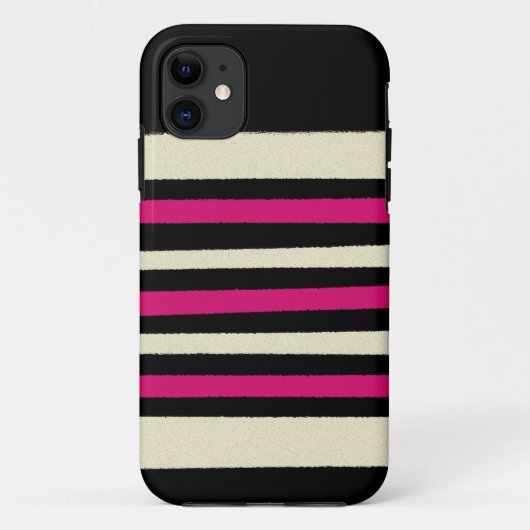 ホットピンクかわいいモダントレンディー柄 Case-Mate iPhoneケース (裏面)