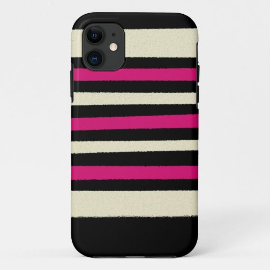 ホットピンクかわいいモダントレンディー柄 Case-Mate iPhoneケース (裏面)