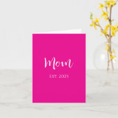 ホットピンクかわいい新しい母の日 カード (黄色い花)