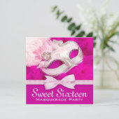 ホットピンクかわいらしの仮装パーティー 招待状 (スタンド正面)