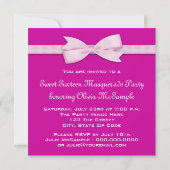 ホットピンクかわいらしの仮装パーティー 招待状 (裏面)